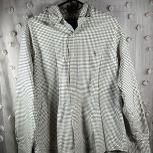 Ralph Lauren Men's Checkered Casual Dress Shirt Size XL
